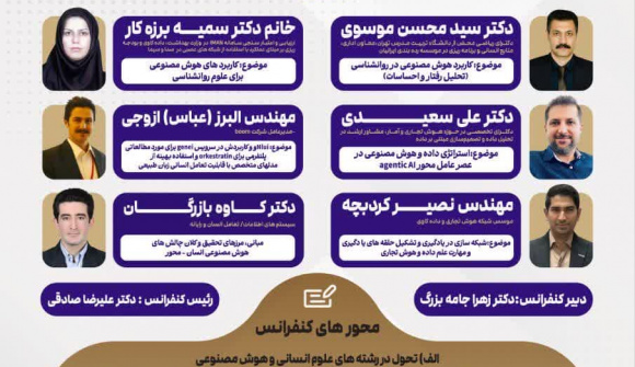 برگزاری همایش ملی «کاربرد هوش مصنوعی در علوم انسانی»